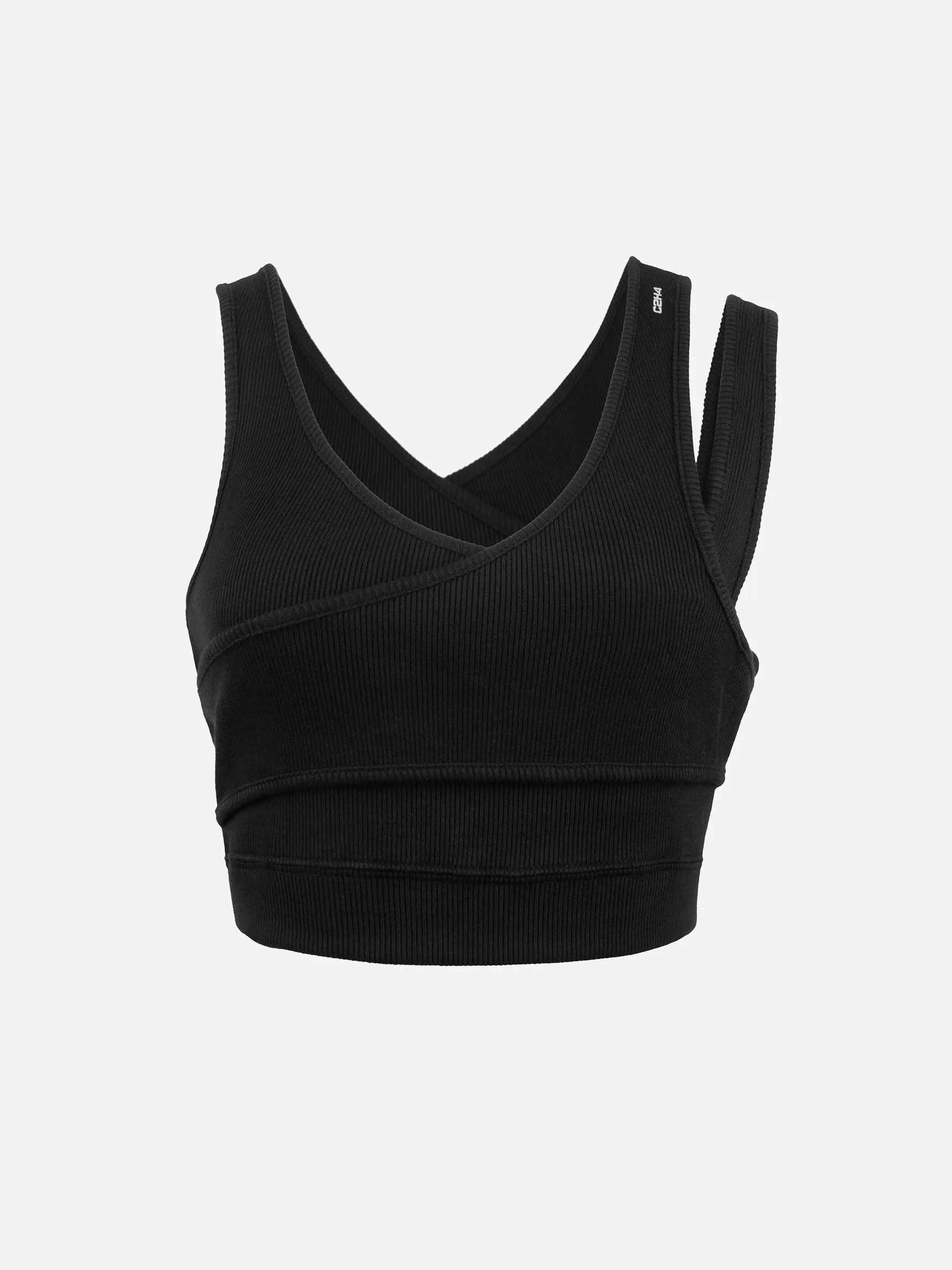 004 - Arc Layered Asymmetric Strap Sporty Bra