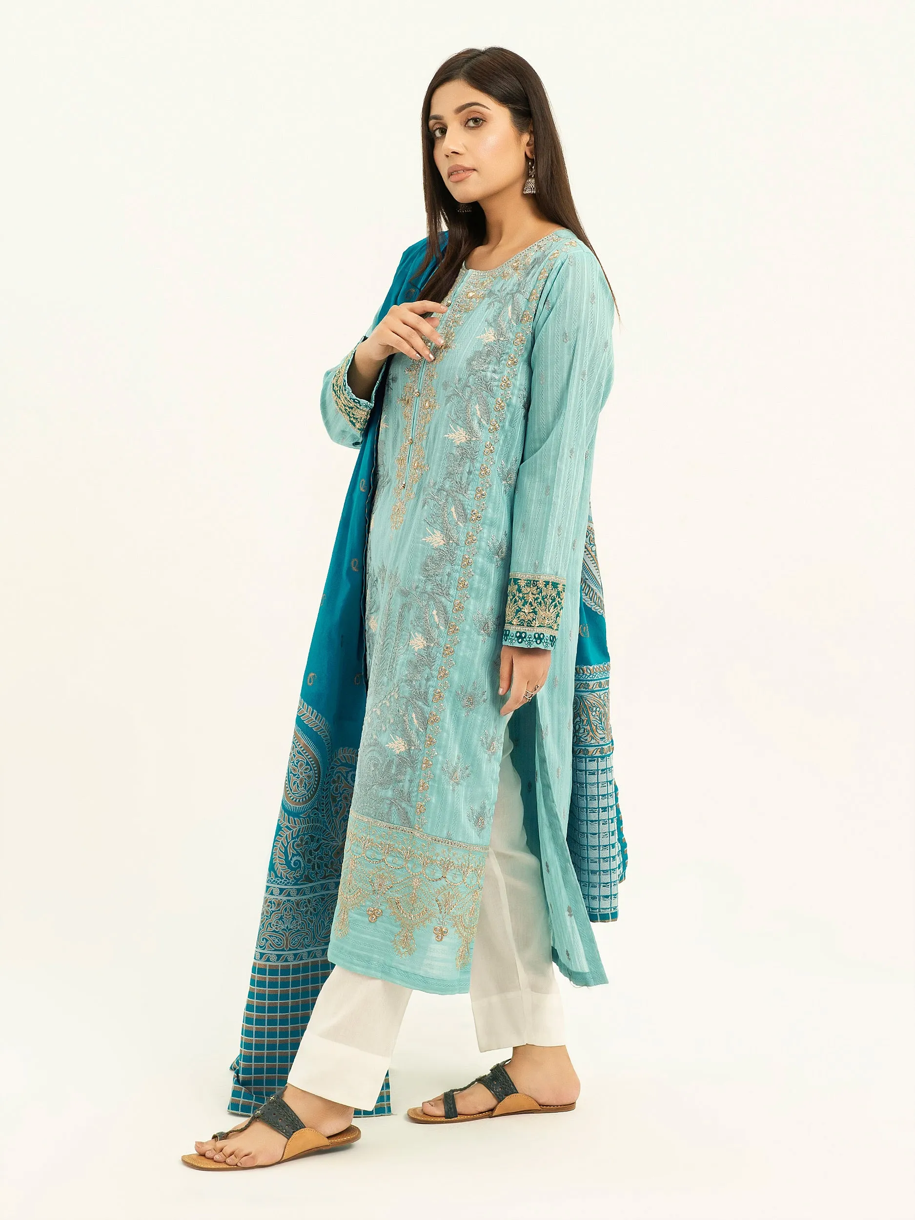 2 Piece Lawn Suit-Embroidered (Pret)