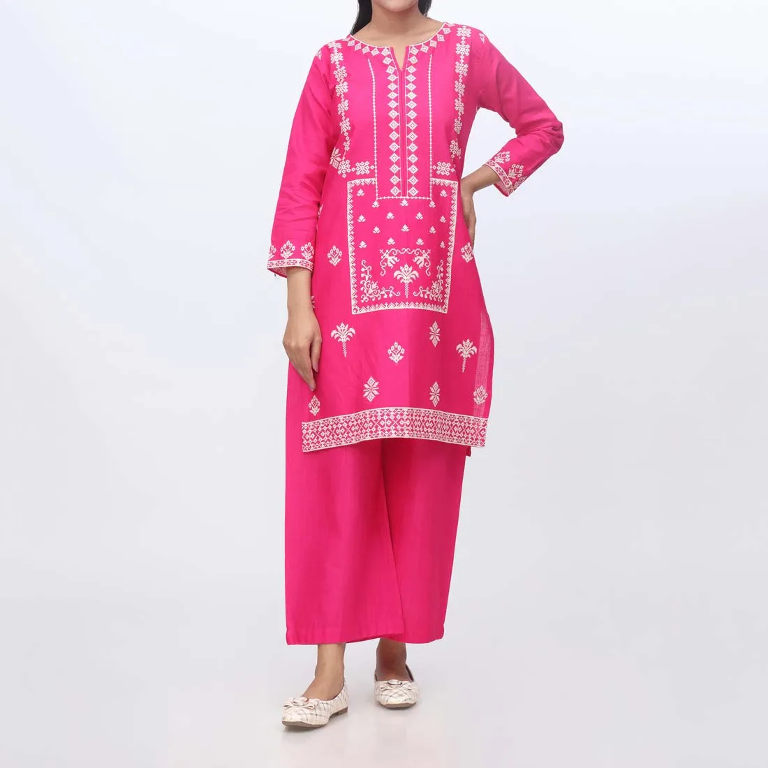 2PC- Embroidered Khaddar Suit PW9126