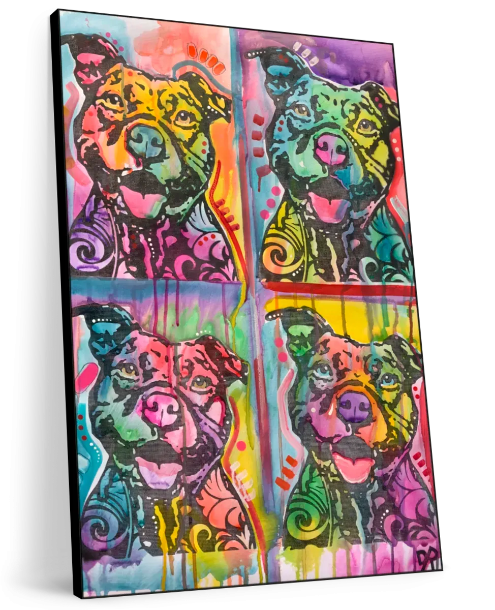 4 Happy Pitties Wall Art