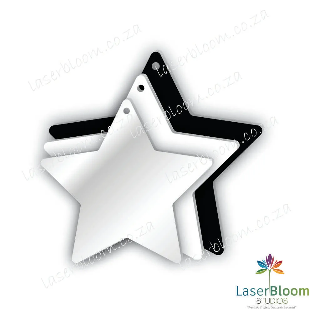 Acrylic Blank Star- Select Your Thickness (1.5mm, 2mm, 3mm)