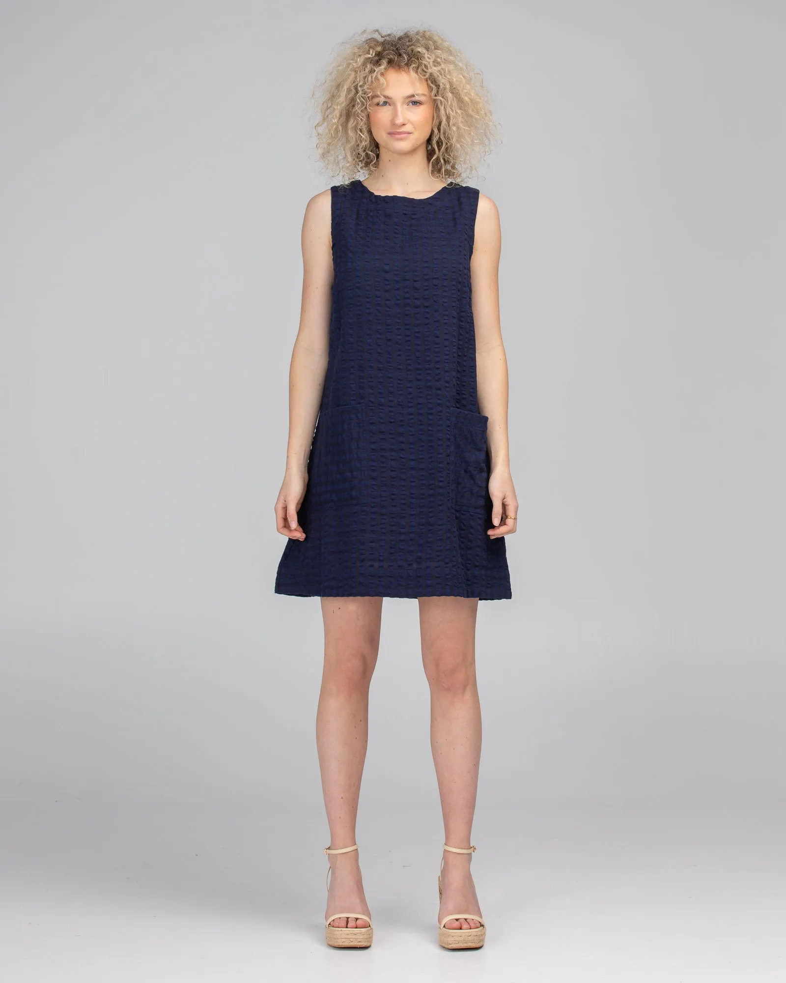 Adeline Dress - Navy Juno