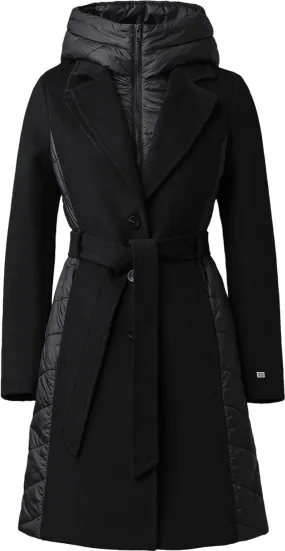 Adeline Slim-Fit Mixed Media Wool Coat with Removable Bib and Hood - Women's|-|Manteau ajusté en laine mixte avec plastron et capuchon amovibles Adeline - Femme