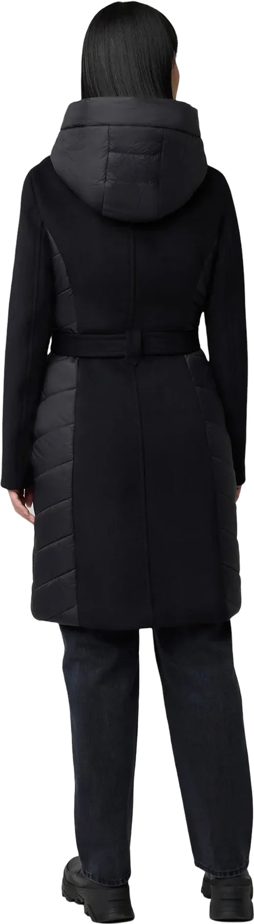 Adeline Slim-Fit Mixed Media Wool Coat with Removable Bib and Hood - Women's|-|Manteau ajusté en laine mixte avec plastron et capuchon amovibles Adeline - Femme