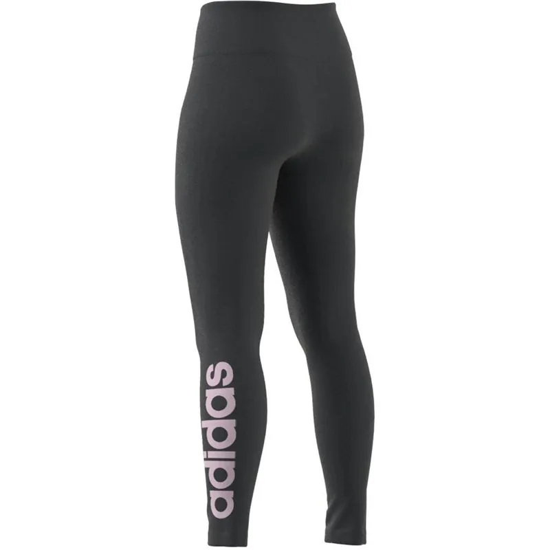 adidas Essentials High Waisted Logo Leggings - Womens - Solid Grey/Clear Pink