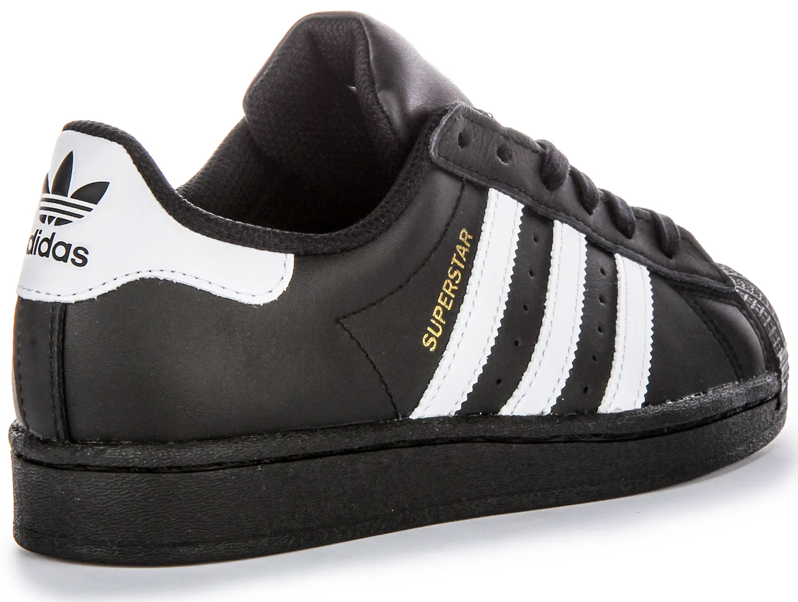 Adidas Superstar J In Black White For Youth