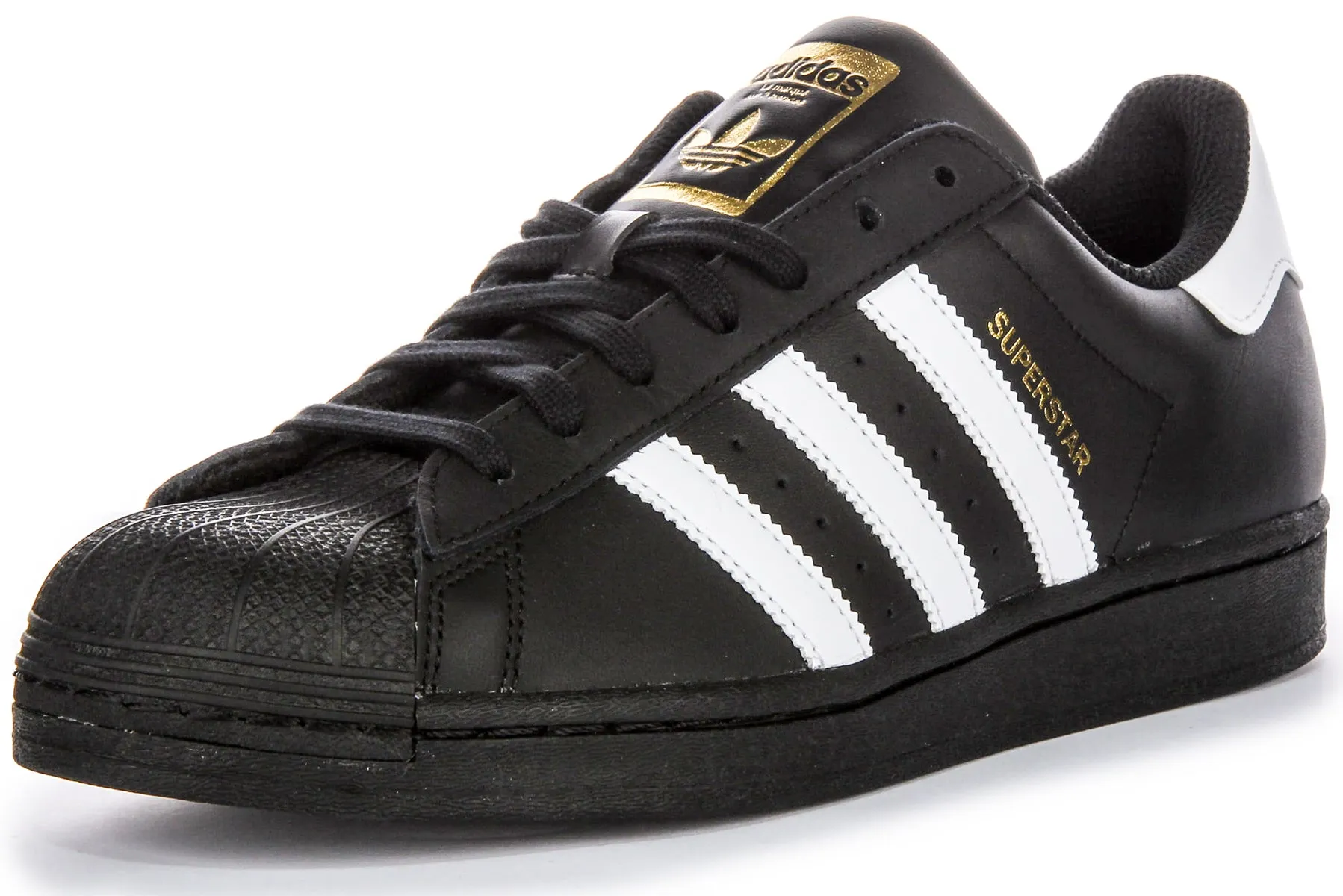 Adidas Superstar J In Black White For Youth