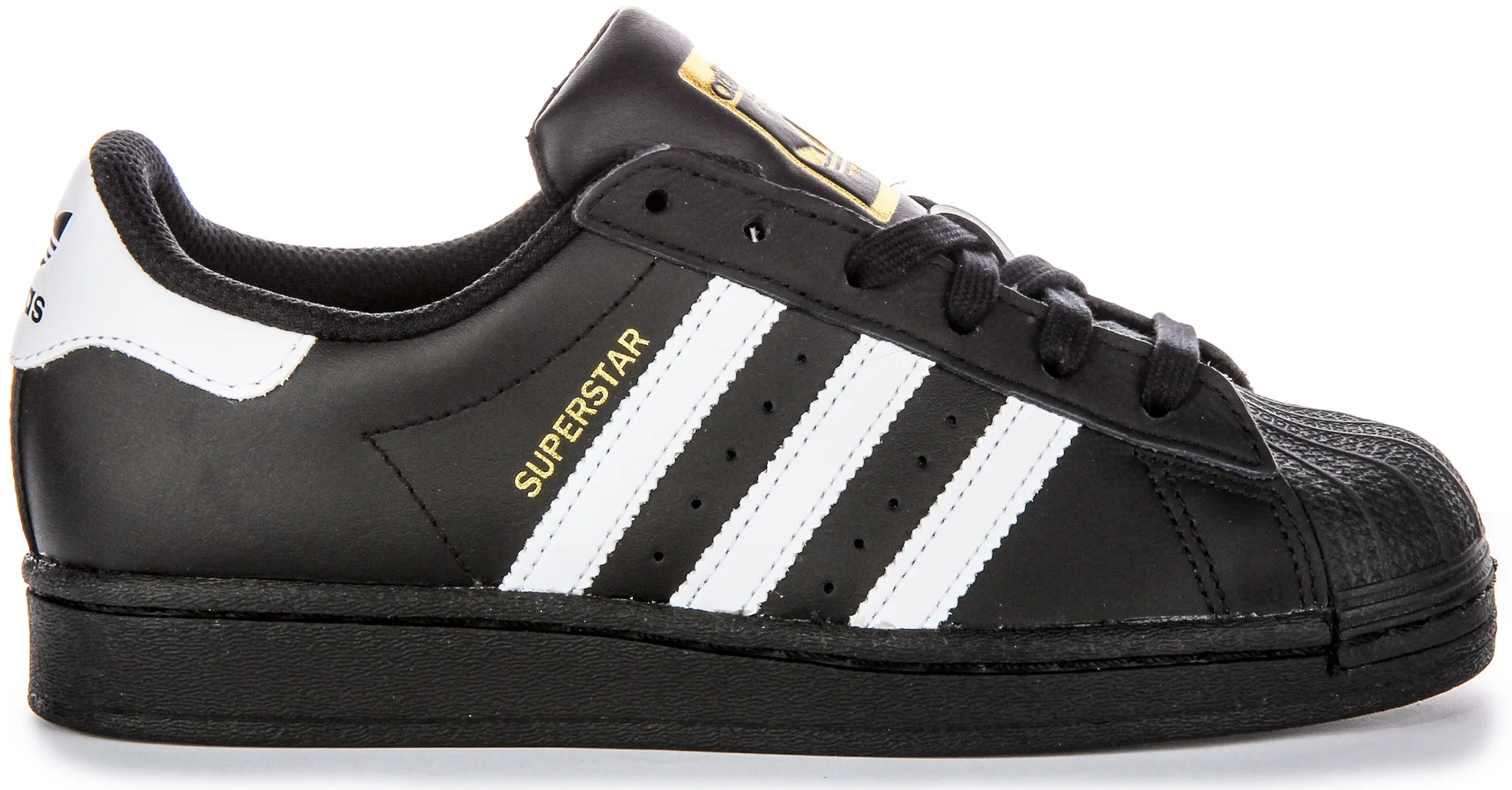 Adidas Superstar J In Black White For Youth