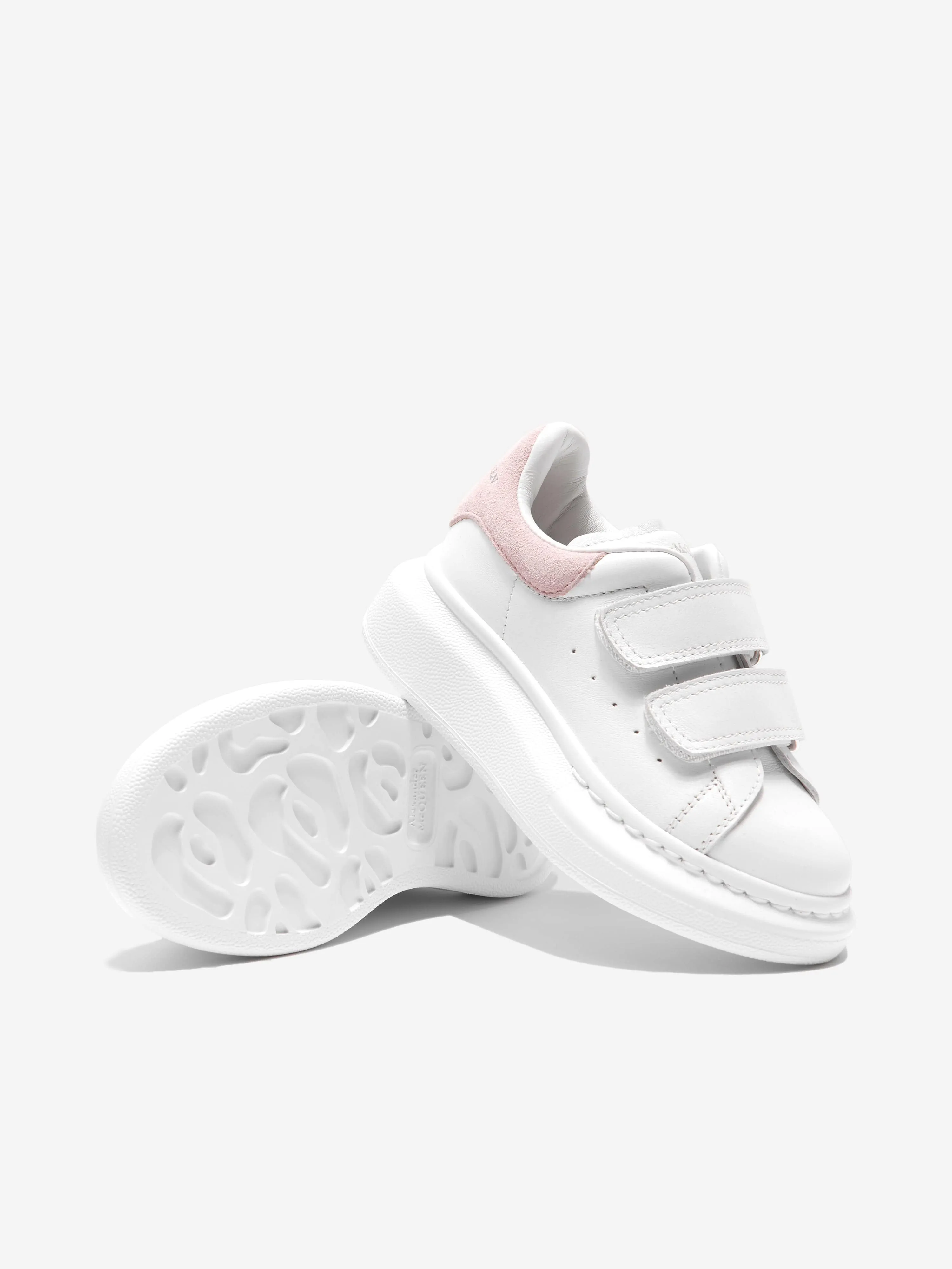 Alexander McQueen Kids Leather Velcro Strap Chunky Trainers