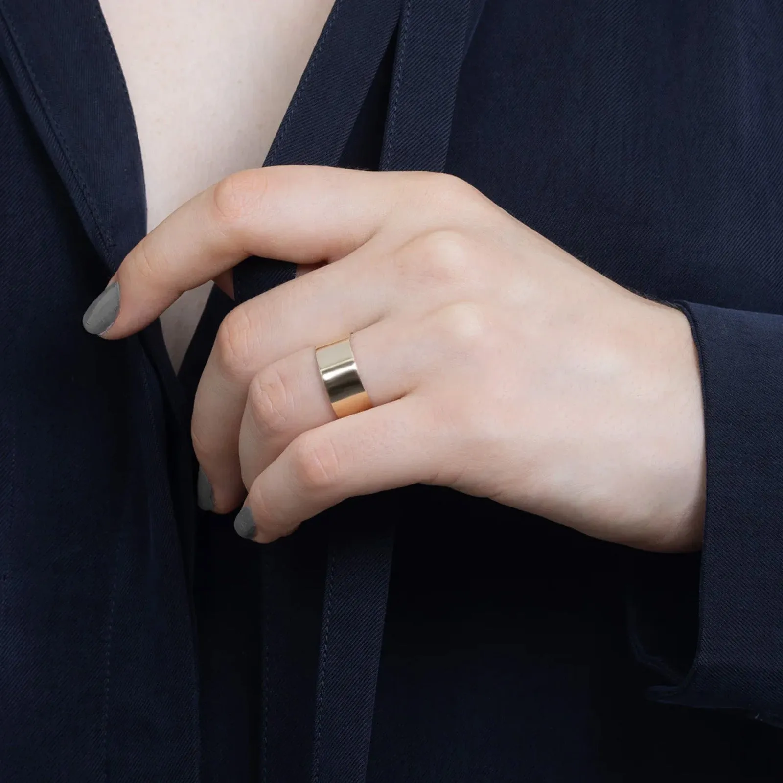 All About Basics Flat Wide Band Ring