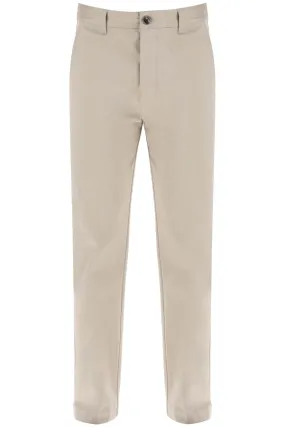 AMI ALEXANDRE MATIUSSI cotton satin chino pants in