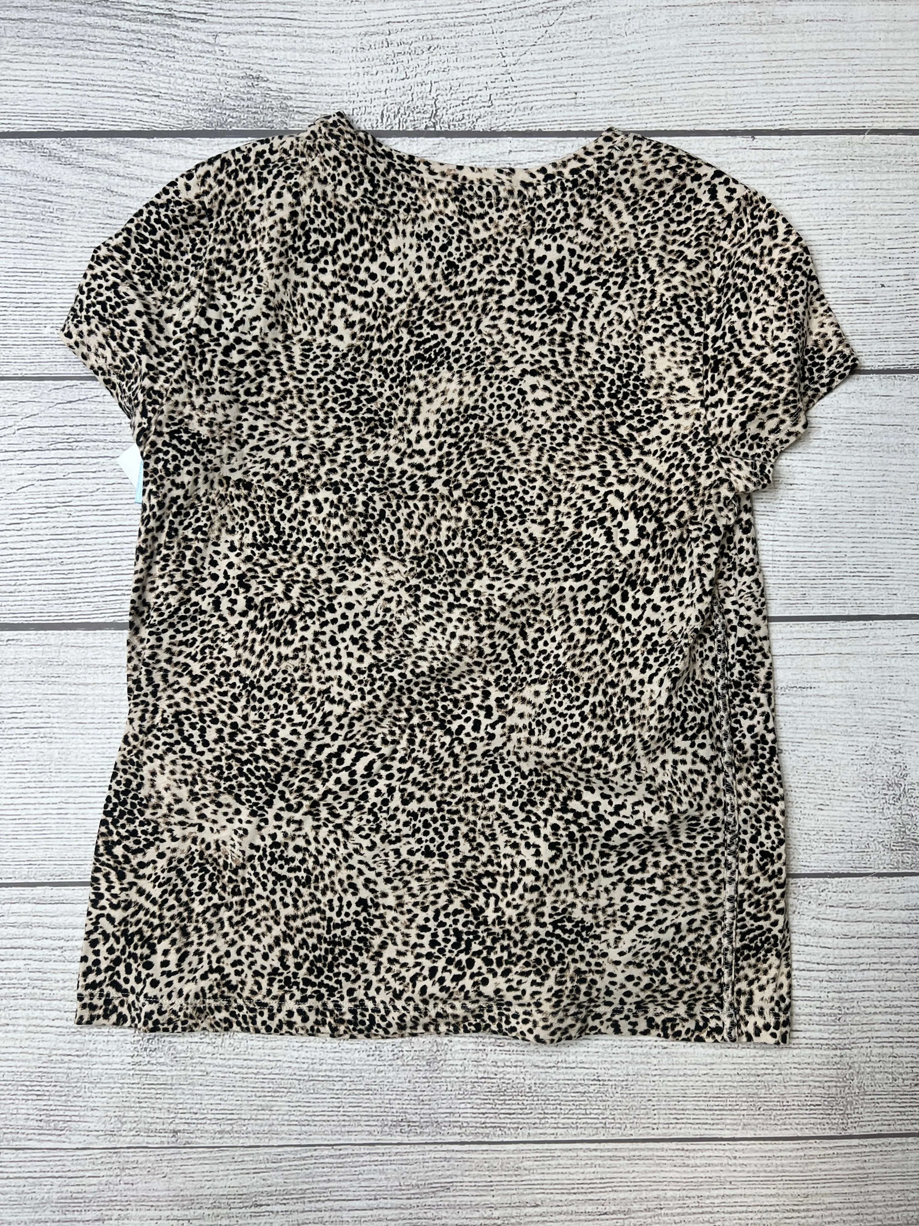 Animal Print Athletic Top Short Sleeve Athleta, Size 0