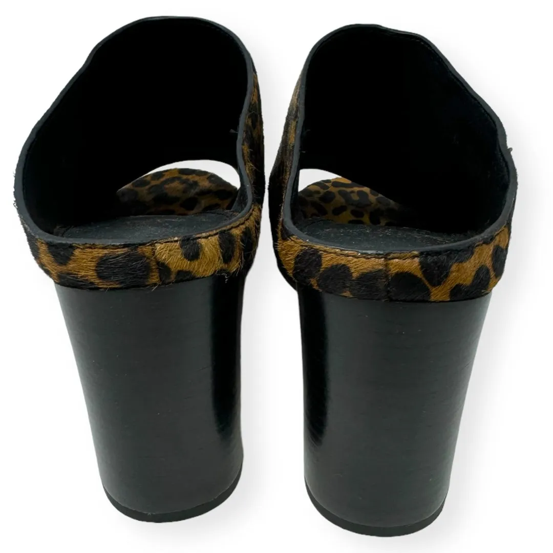 Animal Print Shoes Heels Block Franco Sarto, Size 8