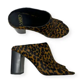 Animal Print Shoes Heels Block Franco Sarto, Size 8