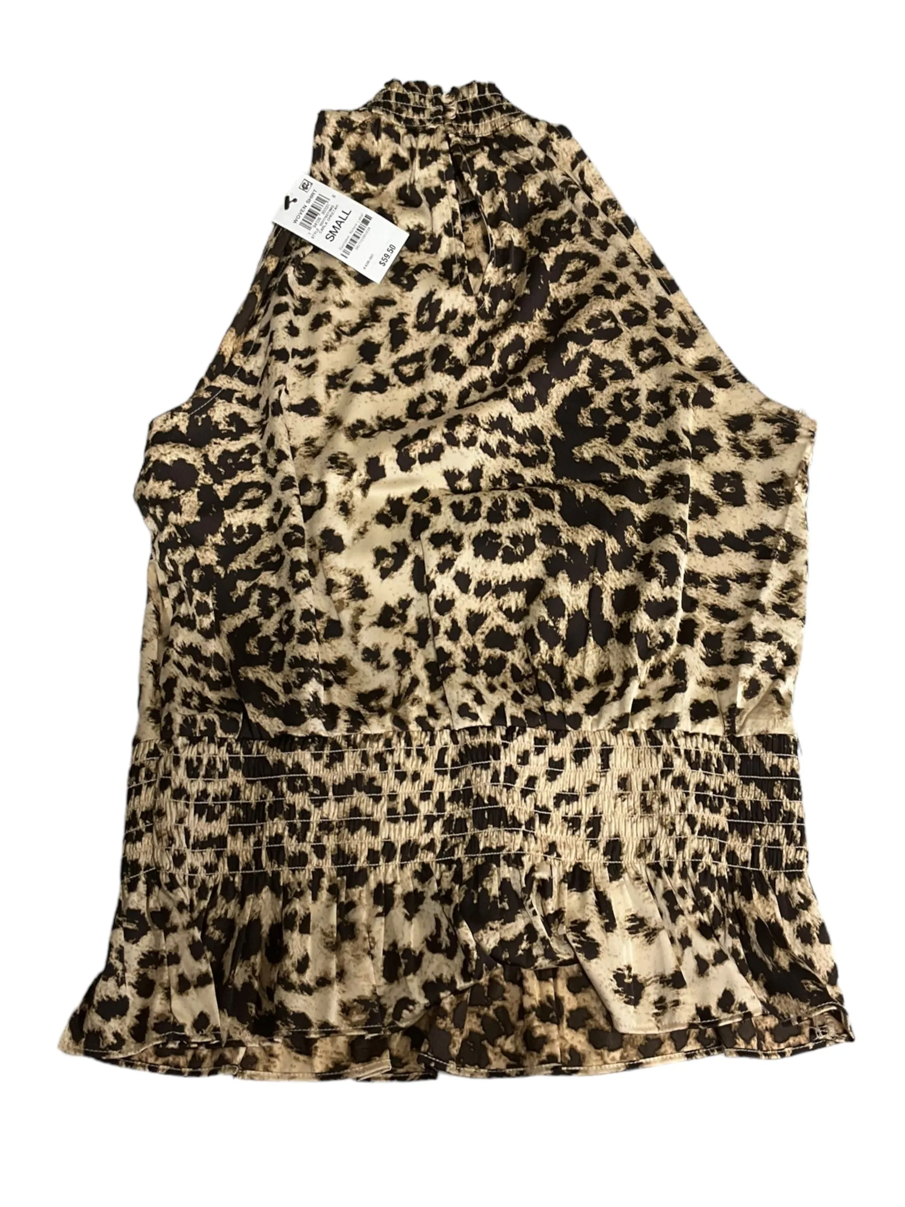 Animal Print Top Sleeveless Basic Inc, Size S