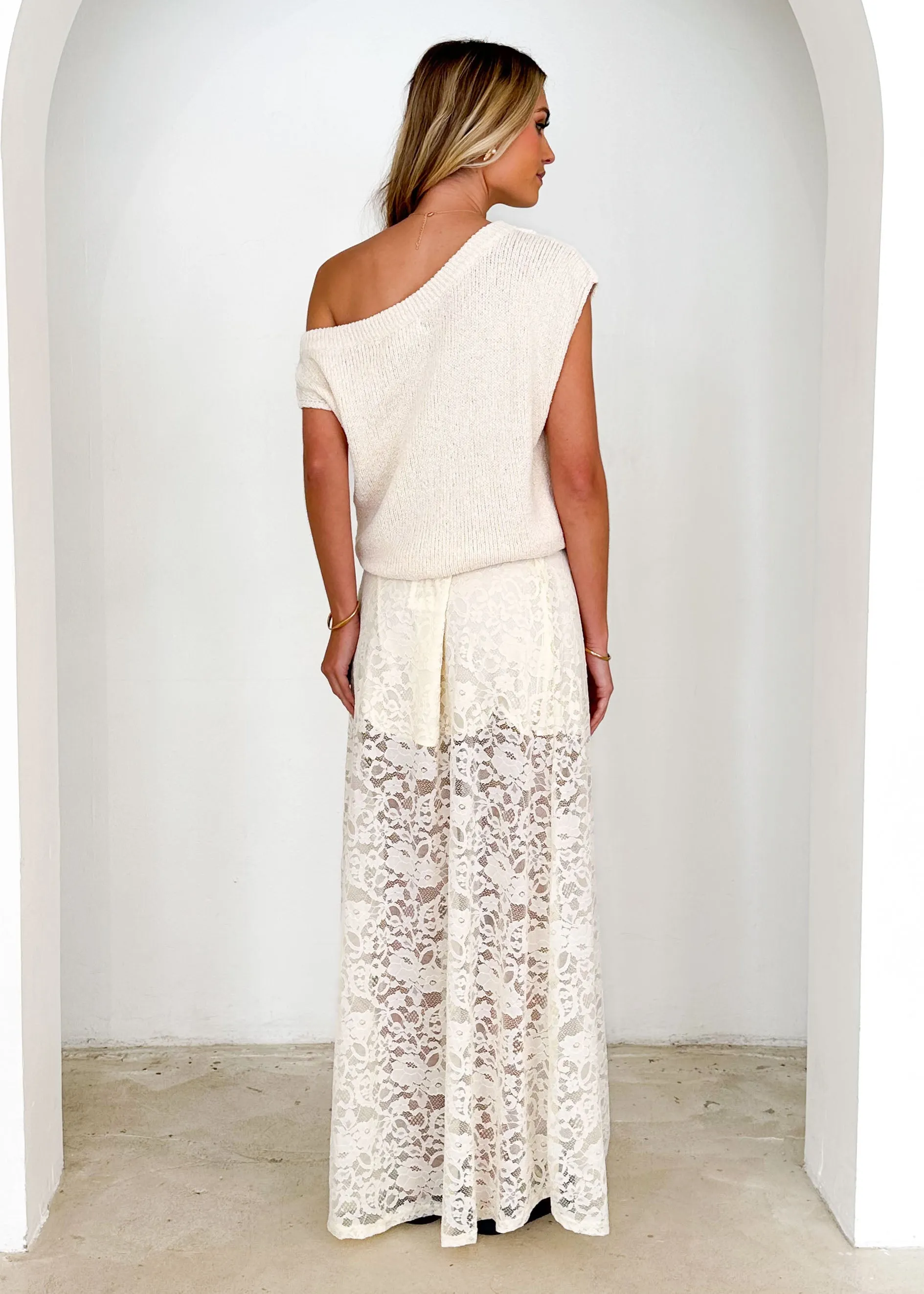 Anita Maxi Skirt - Cream Lace