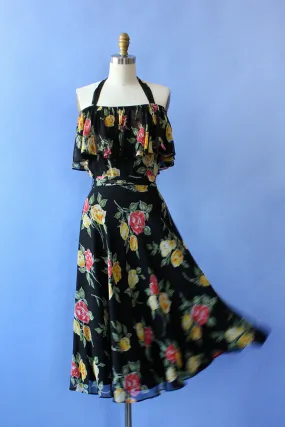 Aphrodite Floral Ruffle Dress XS