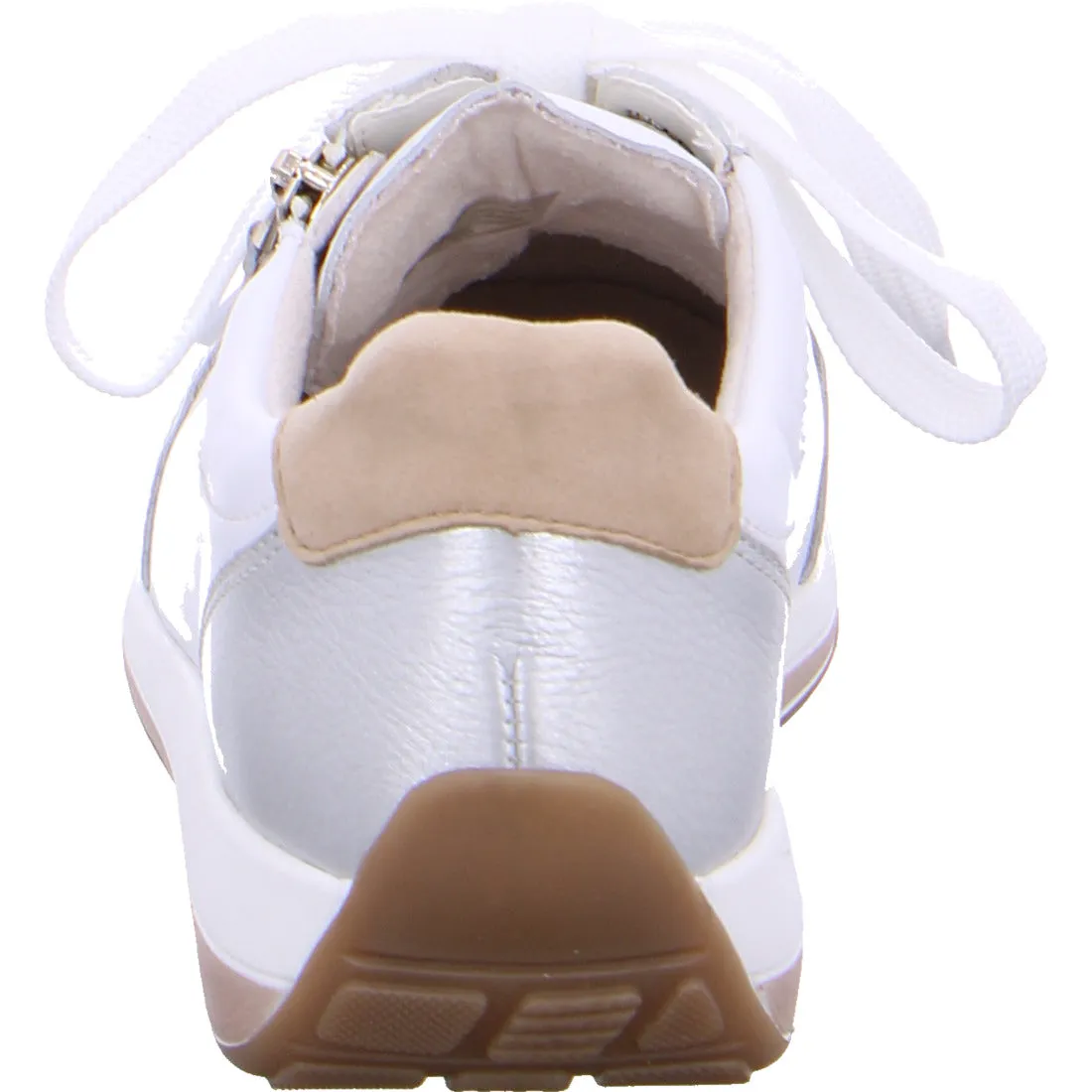 Ara ladies Daytonacalf Leather lace Up Sneaker White