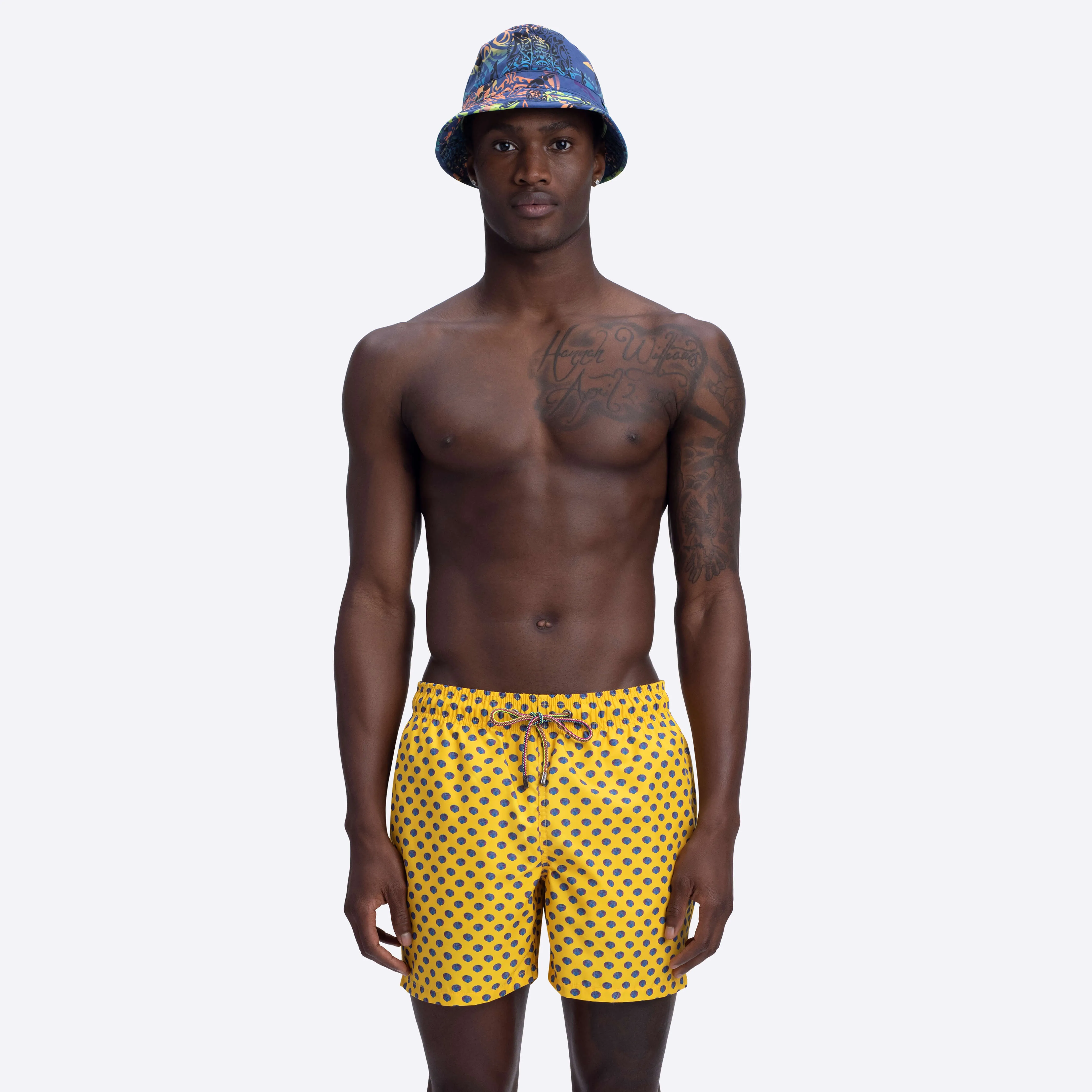 ARCHER Seashell Print Swim Trunks