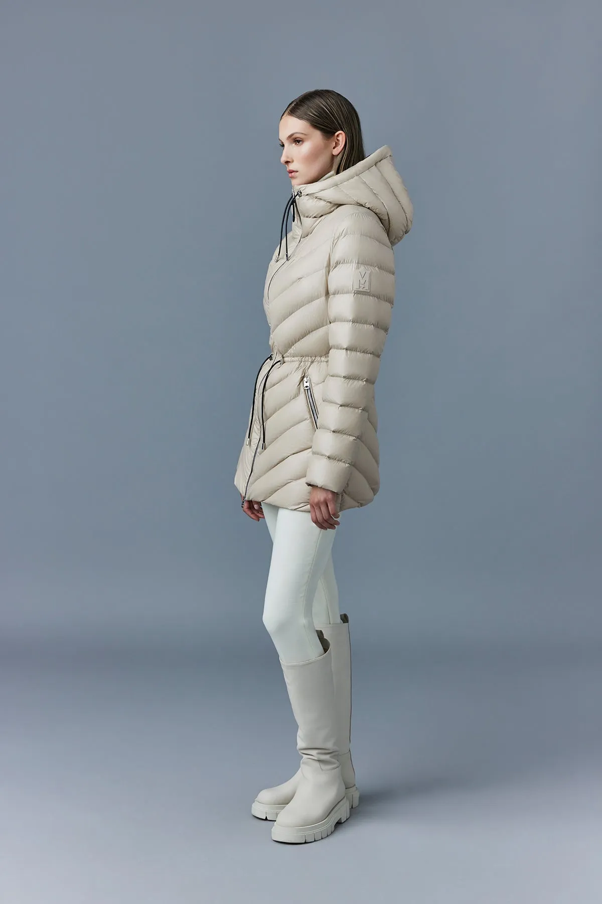 ARITA light hooded down chevron jacket Trench