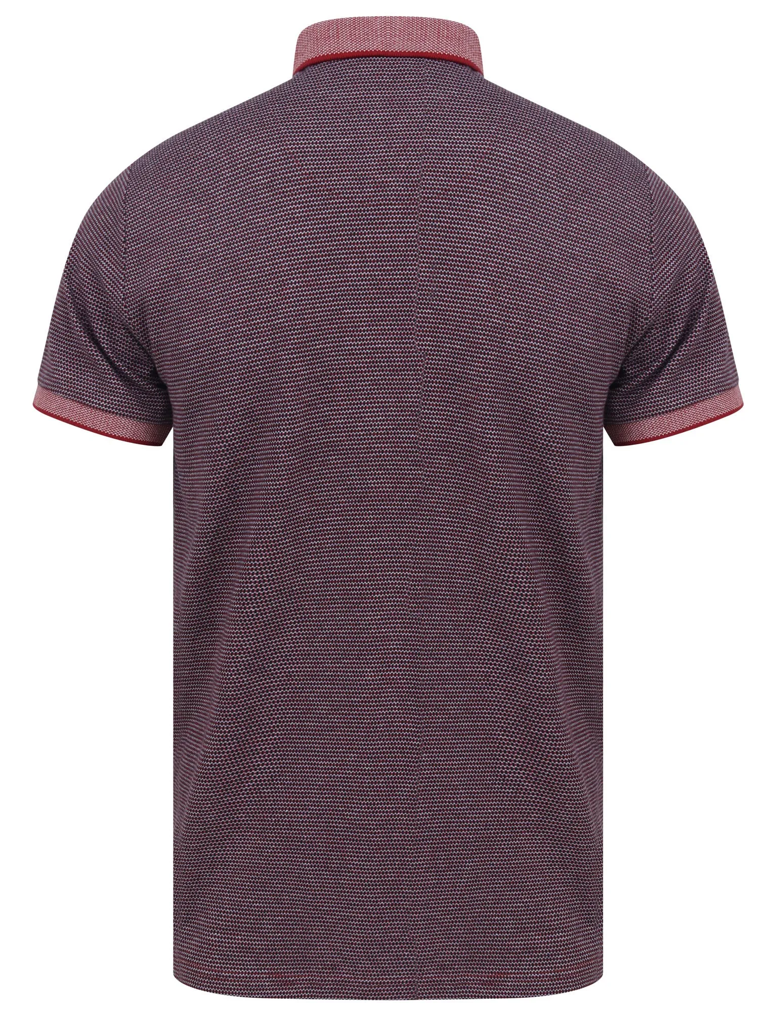 Artillery Cotton Jacquard Polo Shirt with Chest Pocket In Rosewood - Kensington Eastside