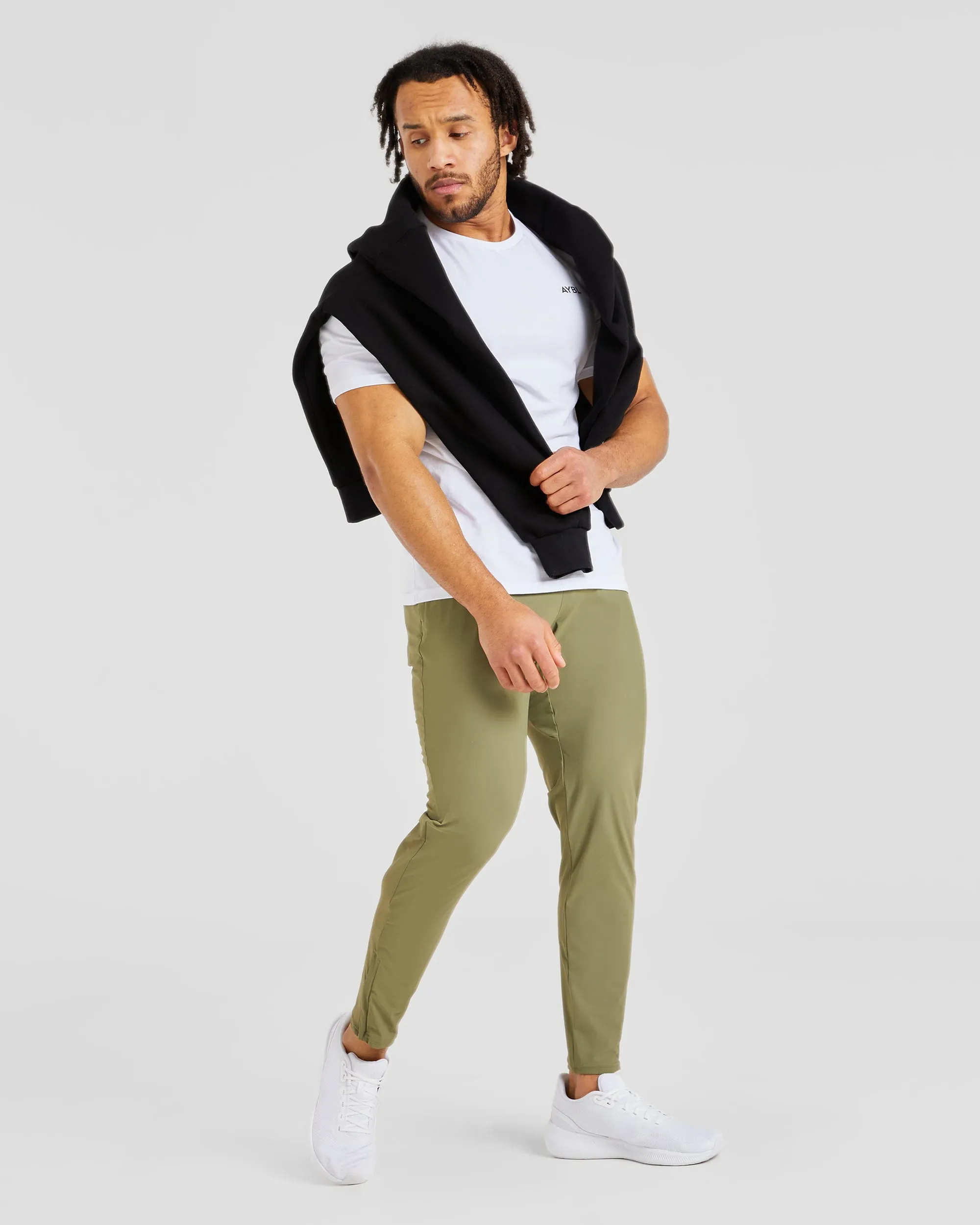 Ascend Zip Joggers - Olive Green