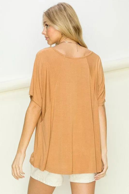 At Rest Oversized Short Sleeve Top