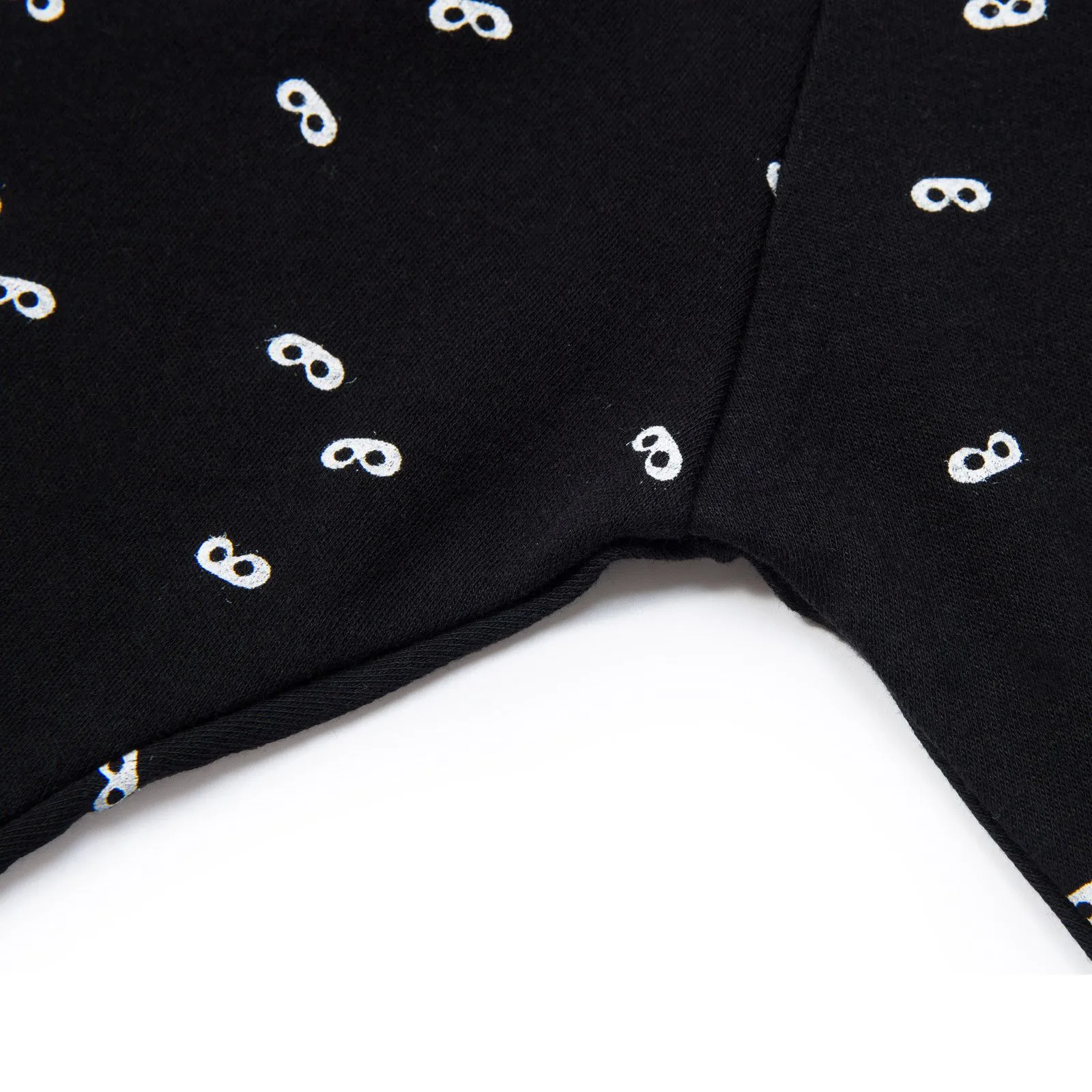 Baby Black Lounge Pants With White Mini Masks