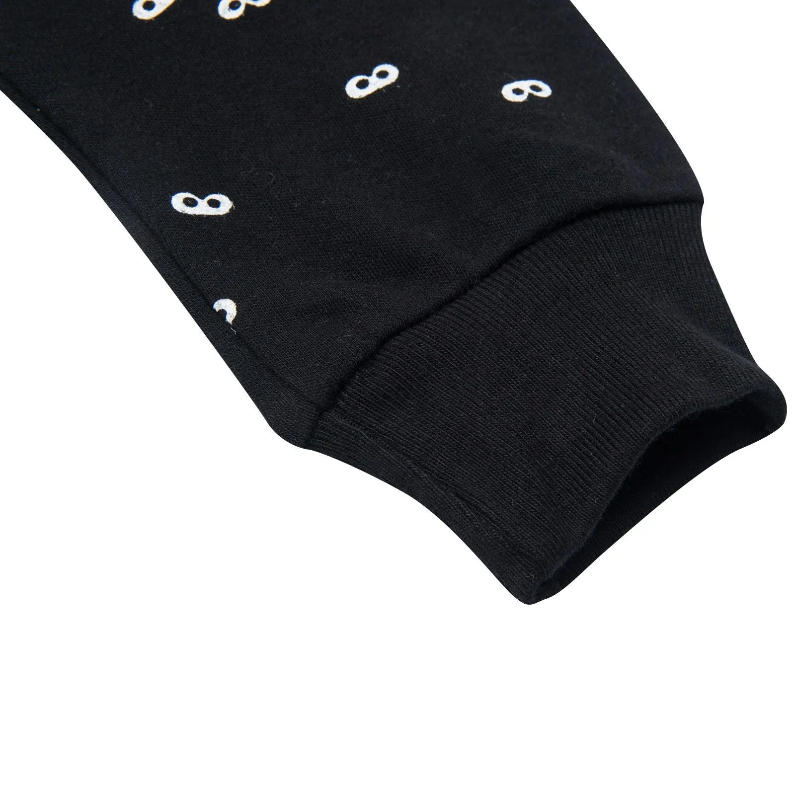 Baby Black Lounge Pants With White Mini Masks