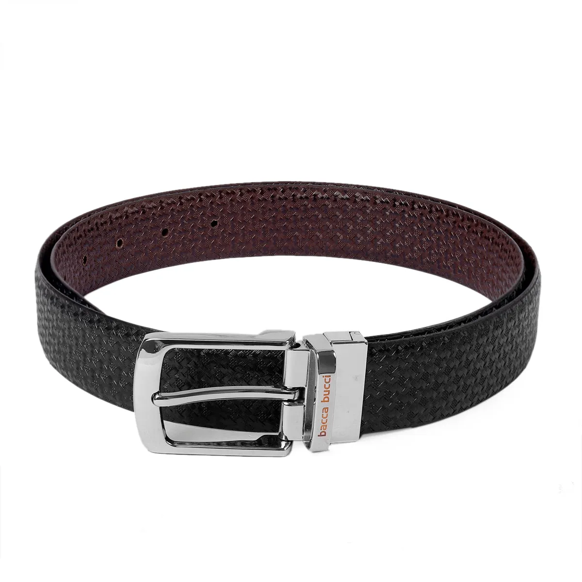 Bacca Bucci Reversible Classic Dress belt with Italian smooth Genuine leather Black & Brown