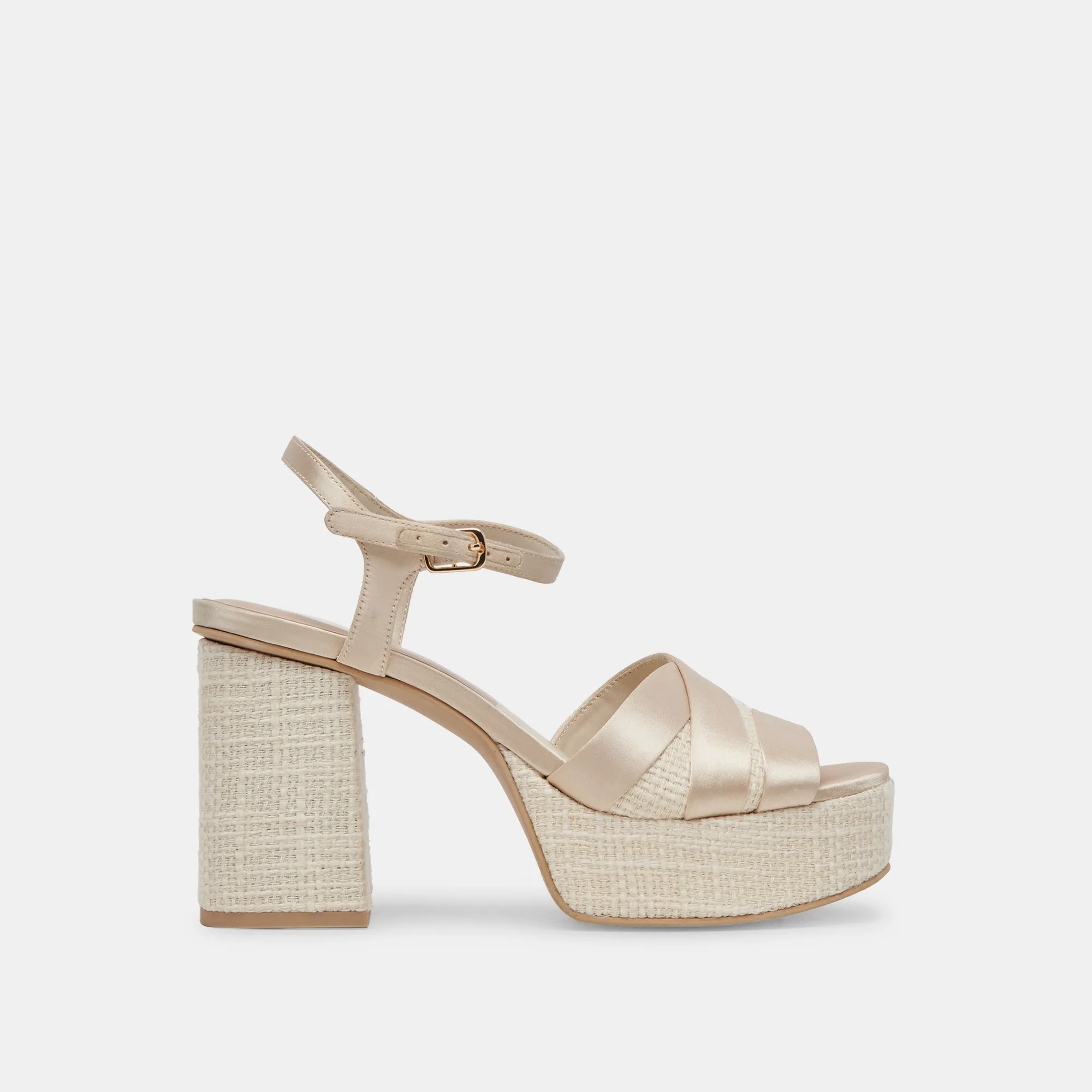 BAILY HEELS CREAM SATIN