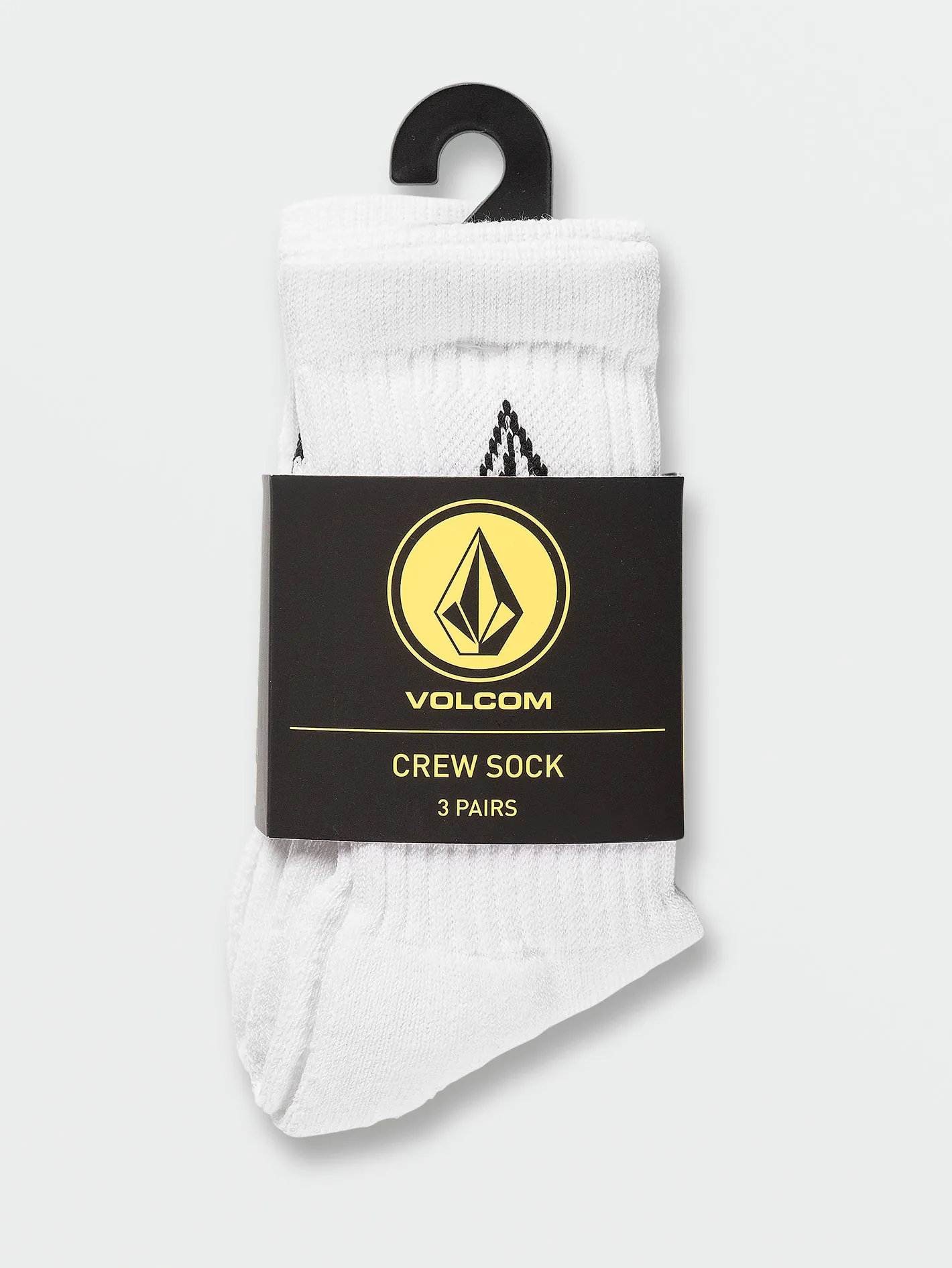 Big Boys Full Stone Sock 3 Pack - White