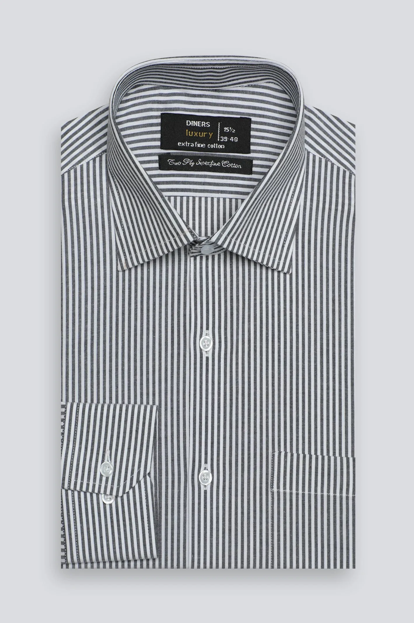 Black Bengal Stripe Formal Shirt