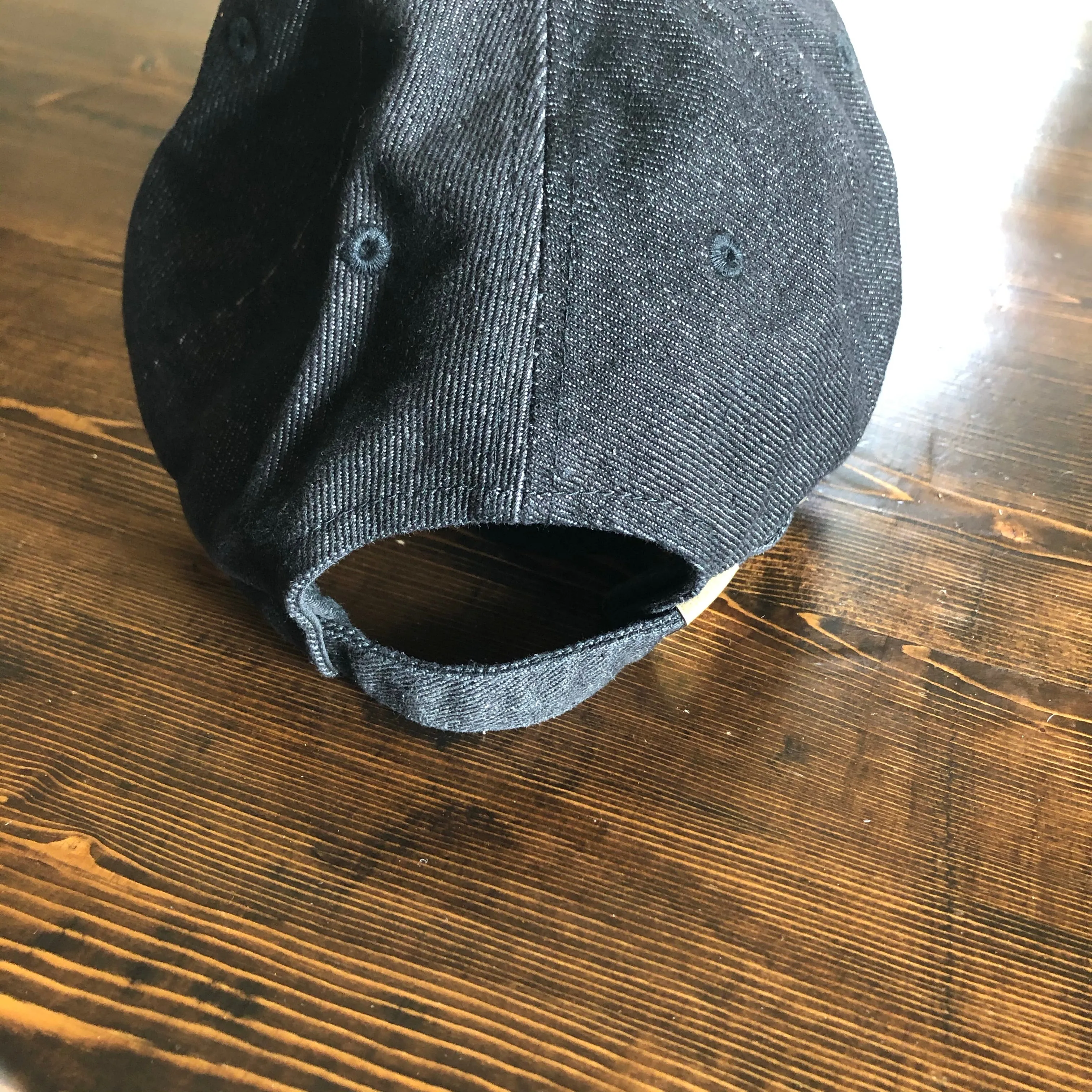 Black Colored Distressed Hat