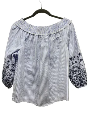 Blouse 3/4 Sleeve By Dip In Striped Pattern, Size: L