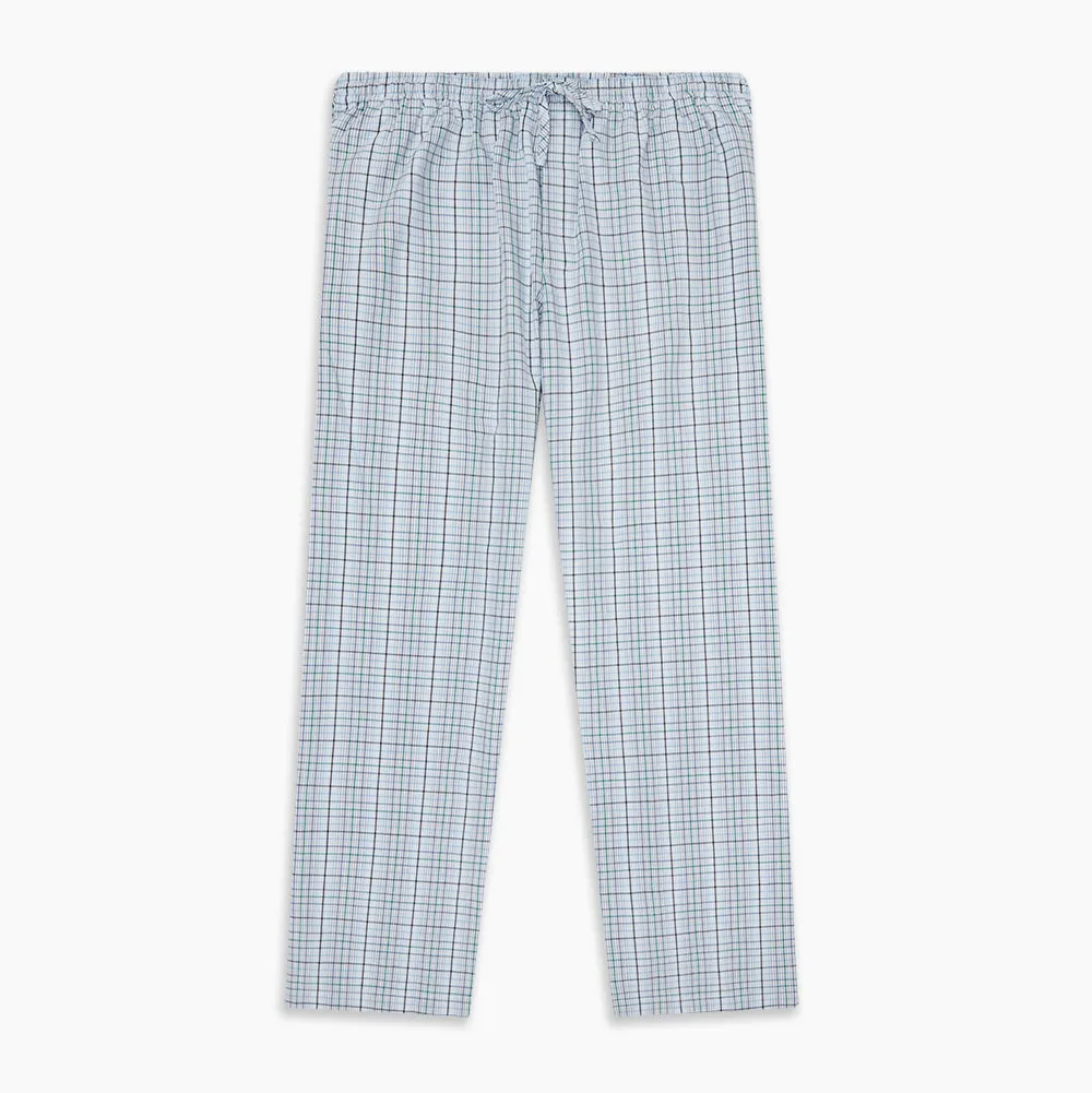 Blue and Green Multi Track Check Pyjama Trousers