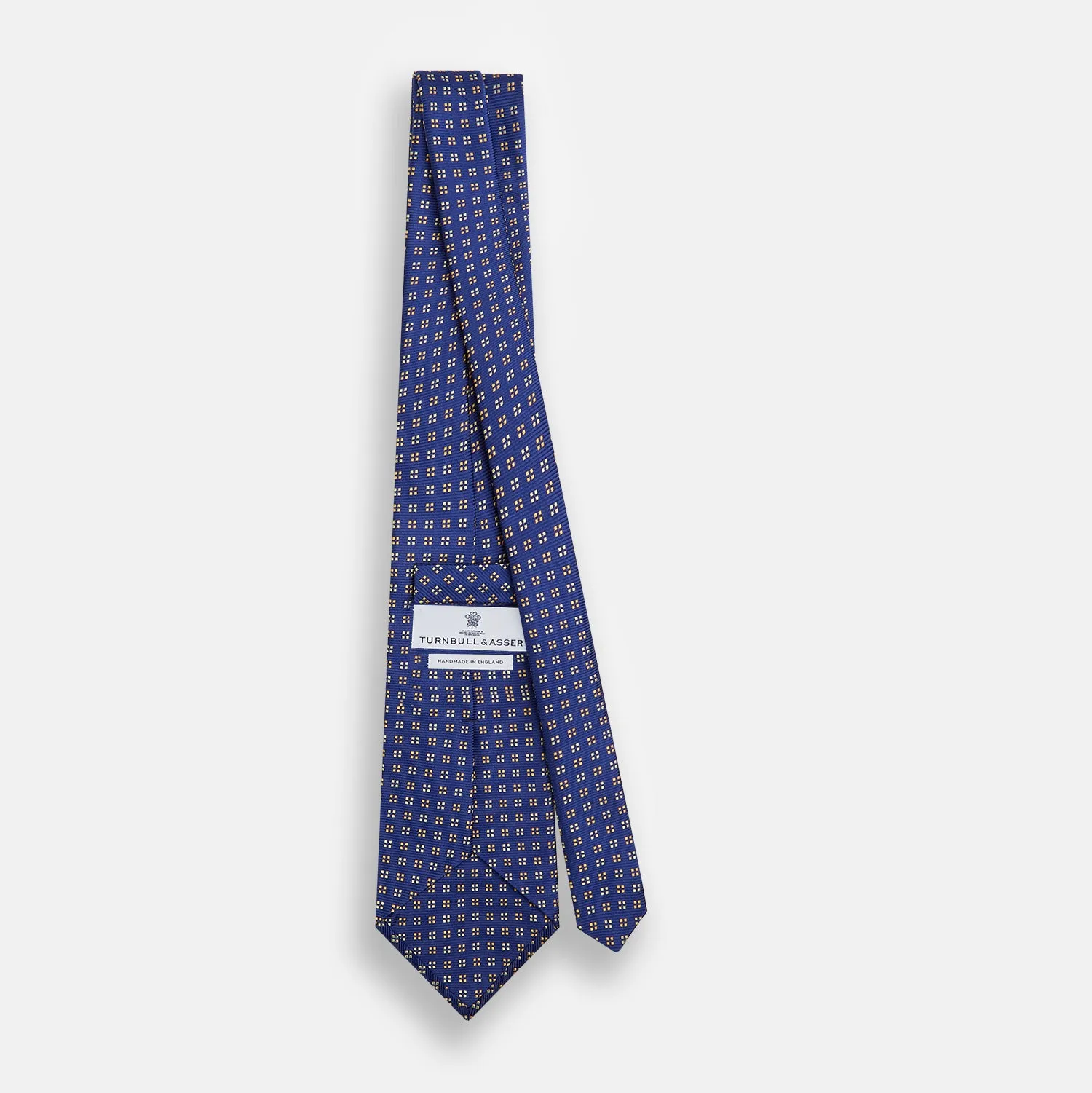 Blue and Yellow Multi Dot Silk Tie