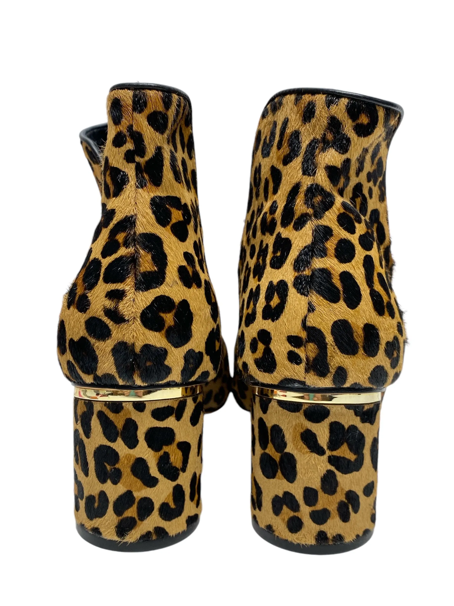 Boots Ankle Heels By Chicos In Animal Print, Size: 9