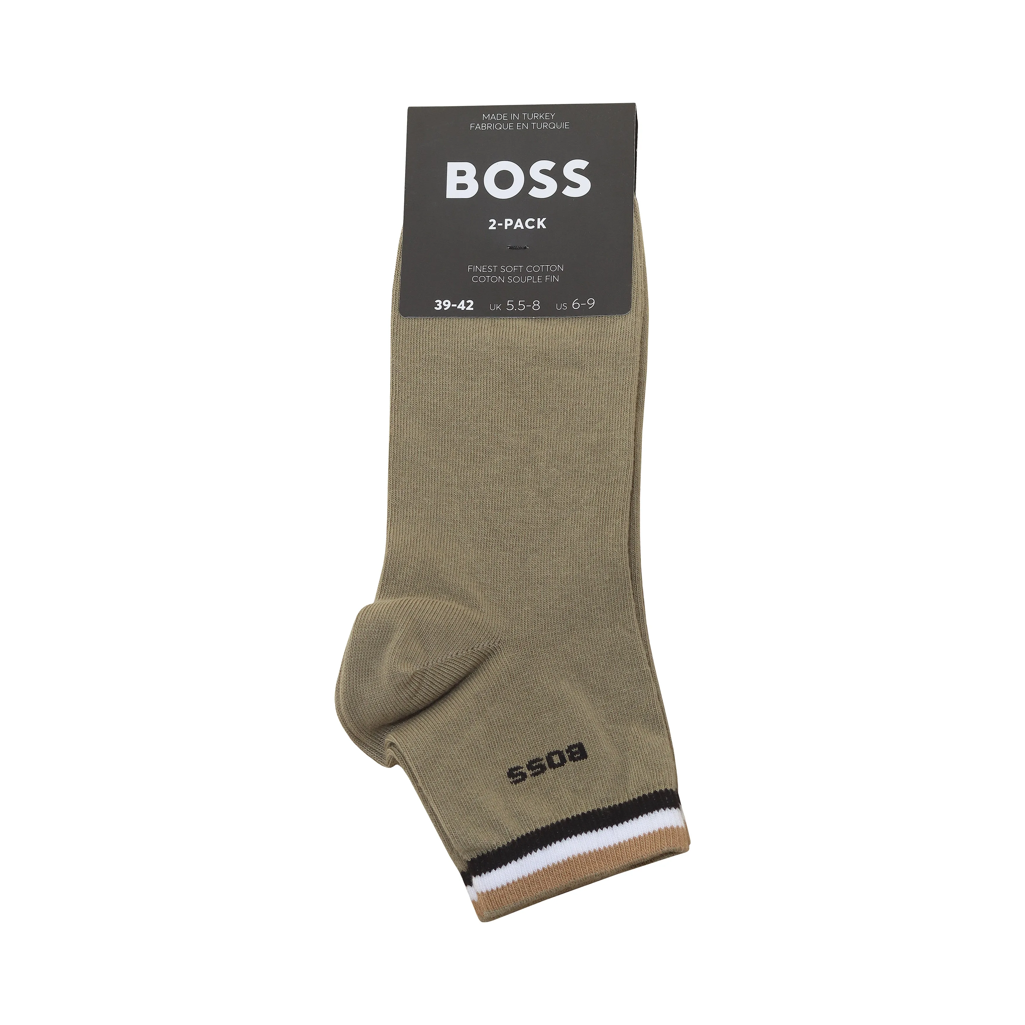 BOSS 2 Pair Signature Stripe Ankle Socks