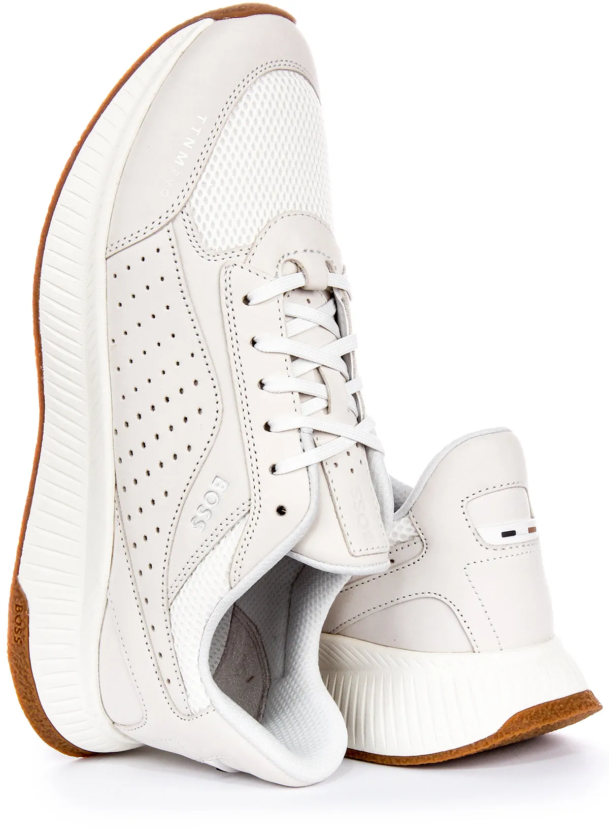 Boss Ttnm Evo Runner In White For Men