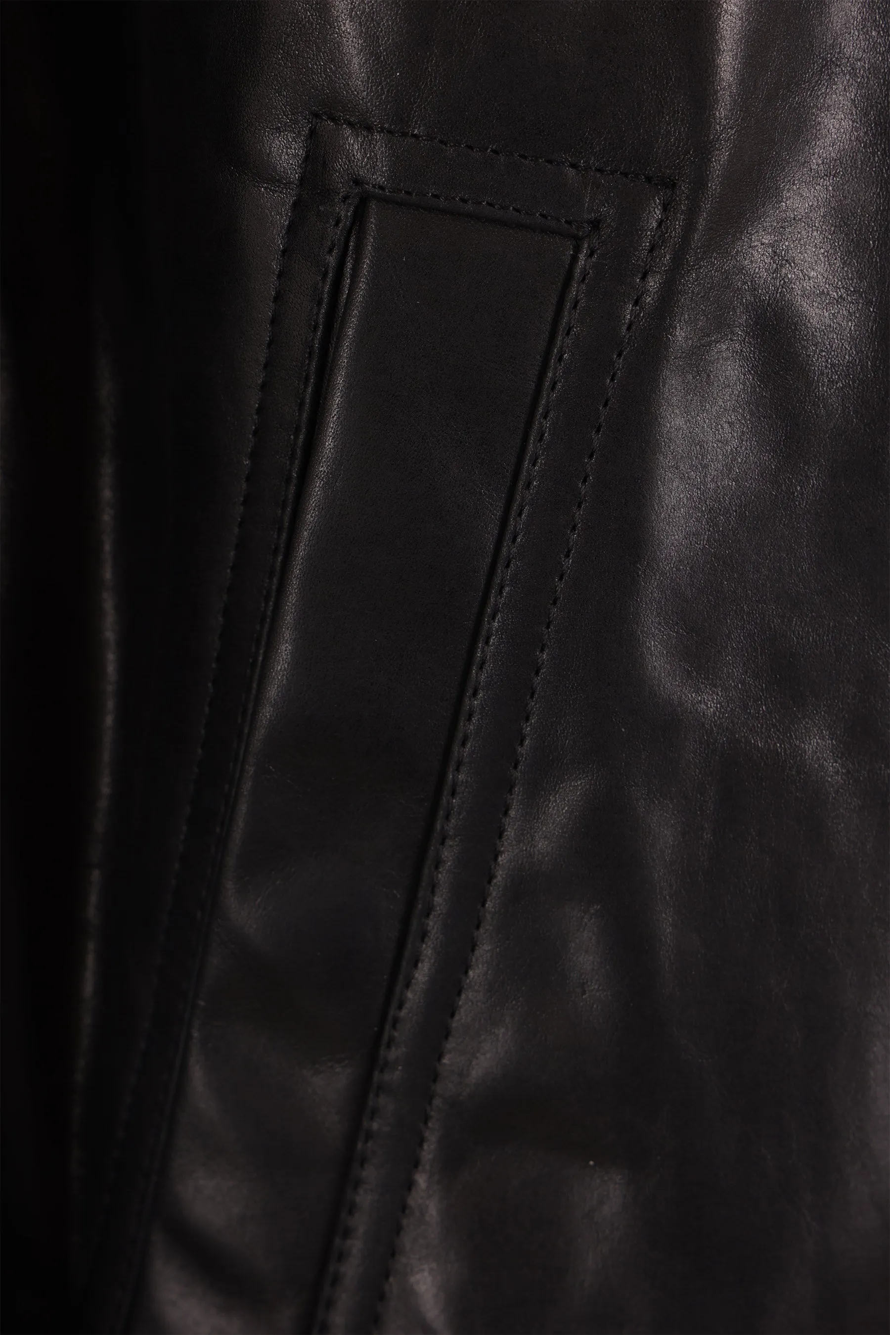 Brad leather full-zip jacket