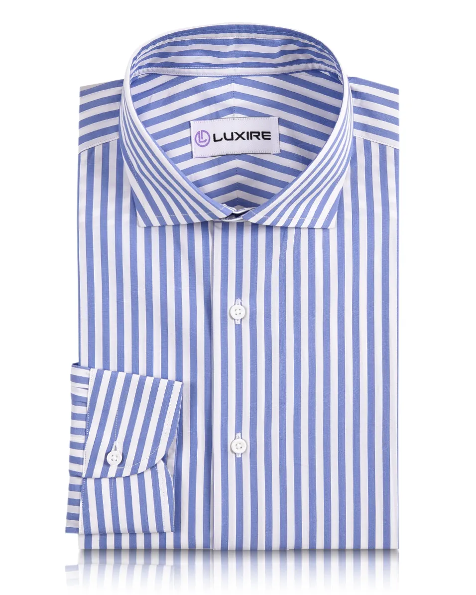 Brembana Blue White Bengal Stripes Shirt