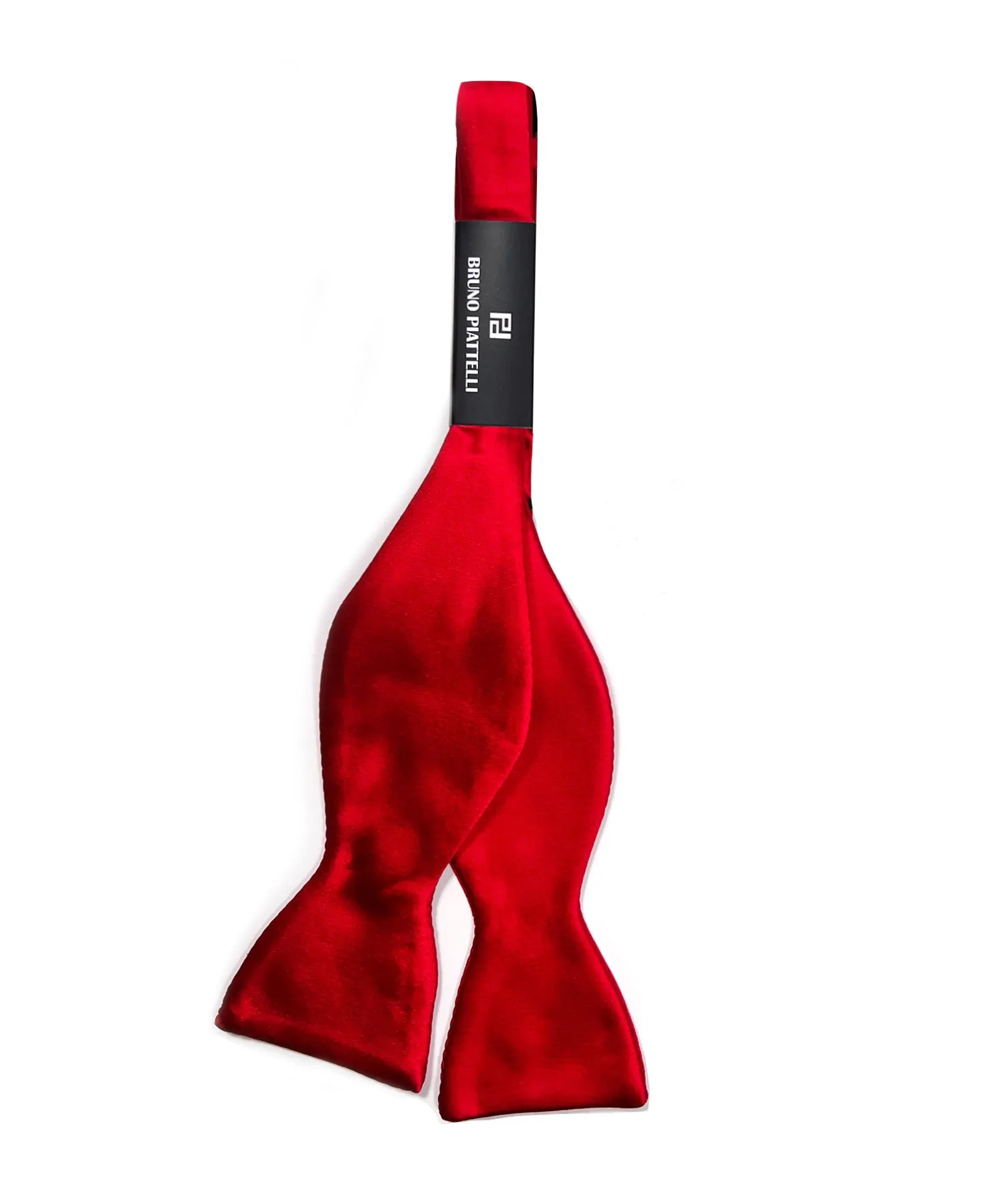 Bruno Piattelli Solid Silk Bow Tie - Fire Red