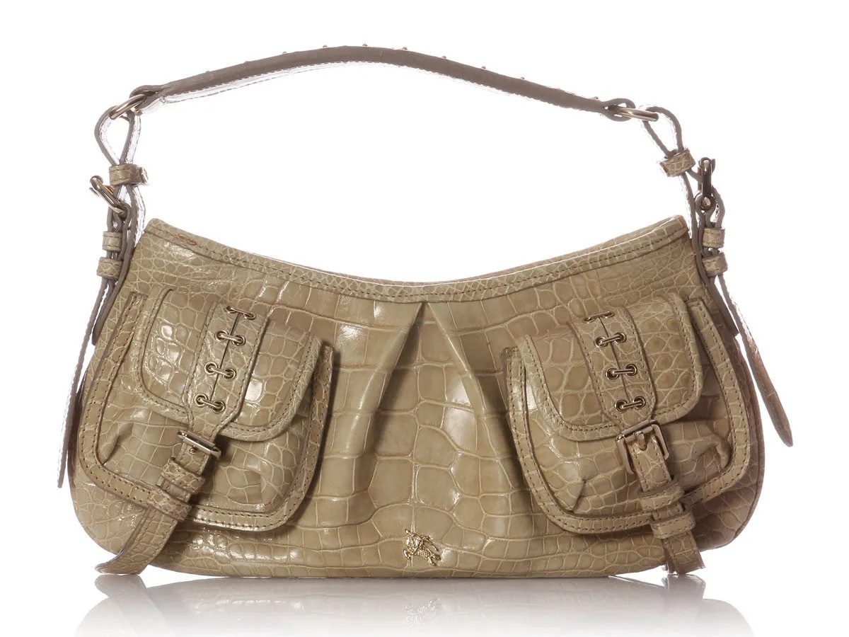 Burberry Alligator Trench Shoulder Bag