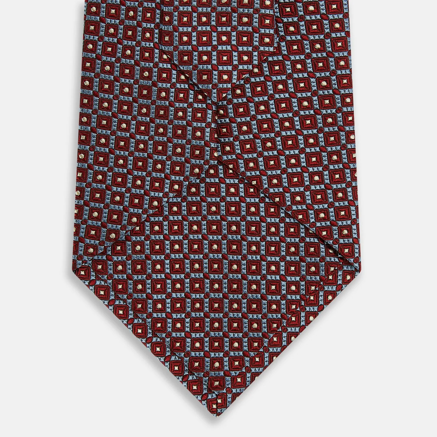 Burgundy Diamond Silk Tie