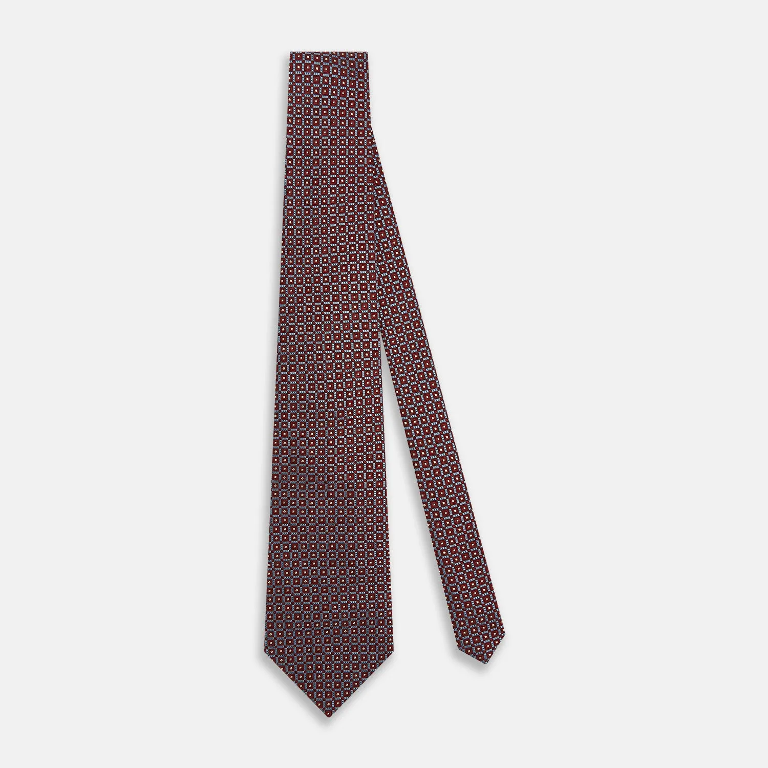 Burgundy Diamond Silk Tie