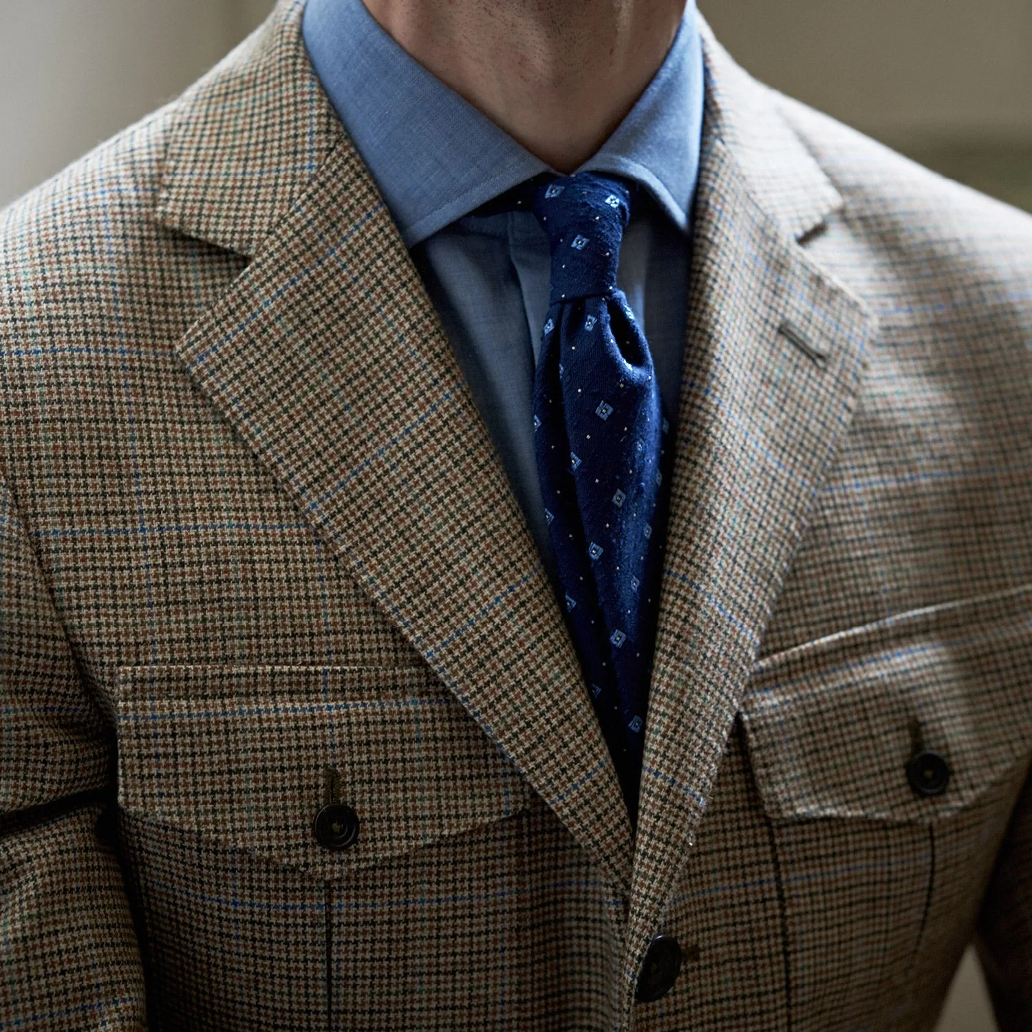 Byron Wool Check Travel Jacket