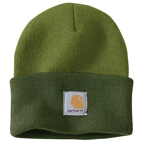 Carhartt Knit Cuffed Two-Tone Beanie - Light Moss