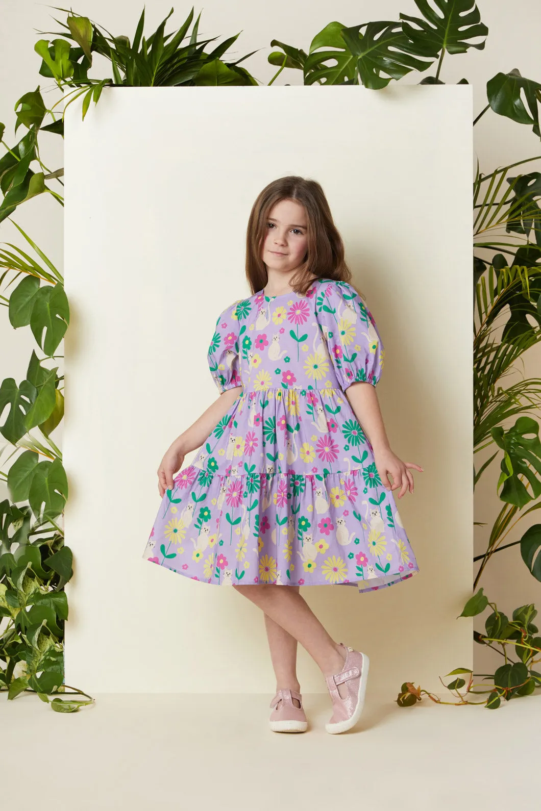 Cat Flower Kids Dress