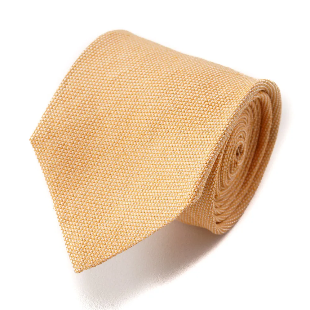 Cesare Attolini Sand Orange Woven Silk Tie